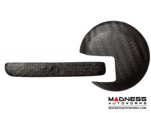 FIAT 500 Interior Door Handle Kit - Carbon Fiber - Red Scorpion Design